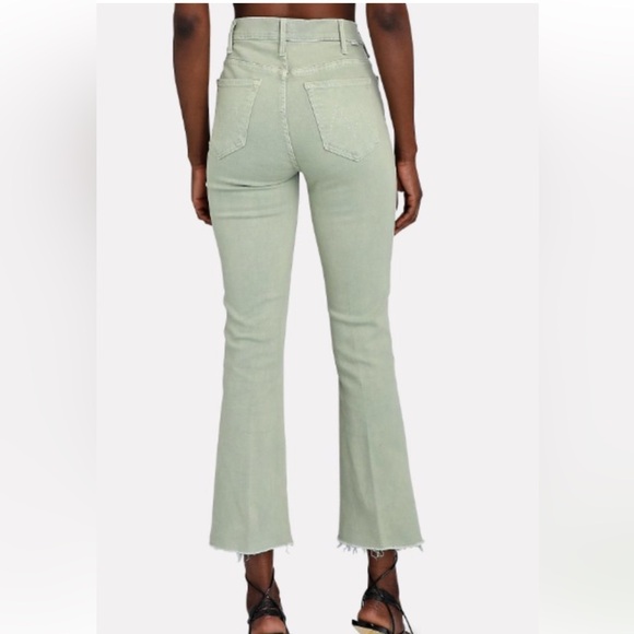 MOTHER The Hustler Ankle Fray Jeans in Second Chance Green Womens Size 28 - Picture 2 of 16